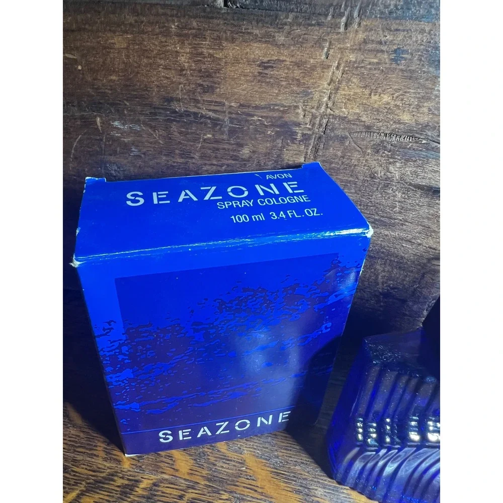 Avon Seazone Spray Cologne for Men NOS 100ml 3.4 fl oz  with Box and Sample